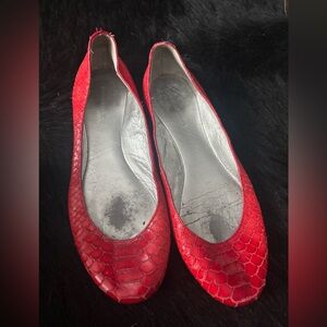 Banana Republic Red Textured Flats